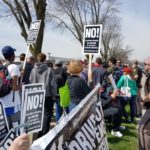 Kenosha protest during Trump visit