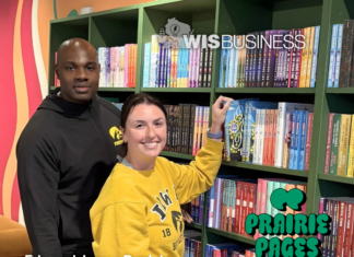 A pro football player and his wife find fulfillment in Wisconsin bookstore
